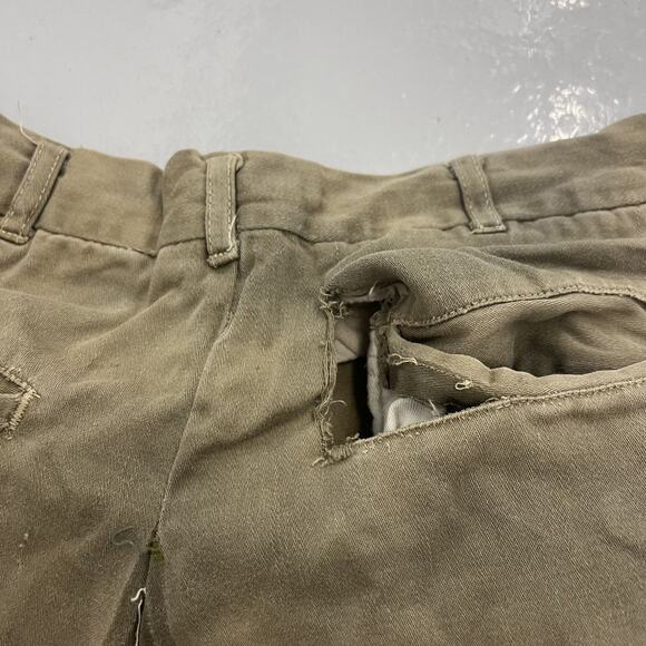 Vintage 60s Tan Faded Sanforized Workwear Chinos 25x27 - Picture 4 of 5